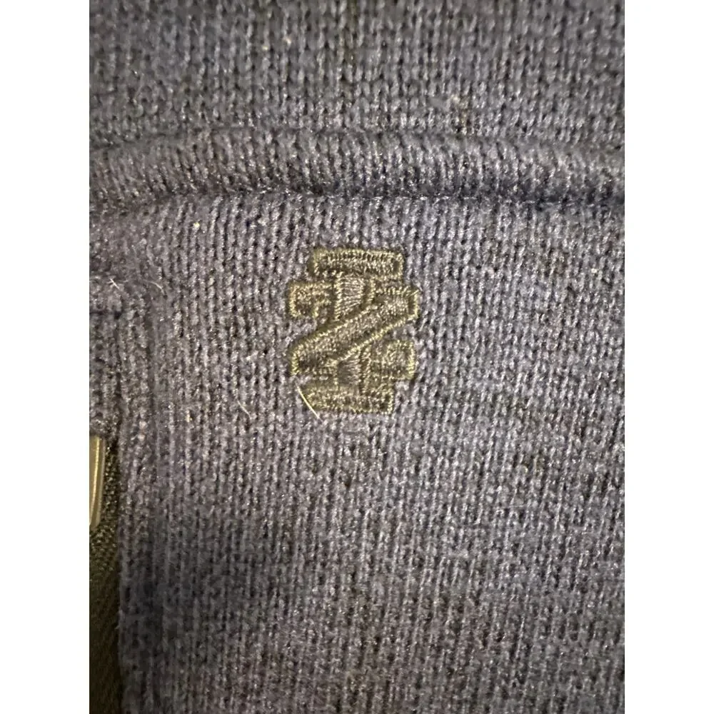 IZOD Men’s Fleece Vest Large Blue Full Zip Sweater Knit Golf